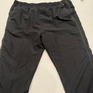 y2k Activology Black Athletic Track Pants Men's‎ XL Elastic Waist Mesh Lined